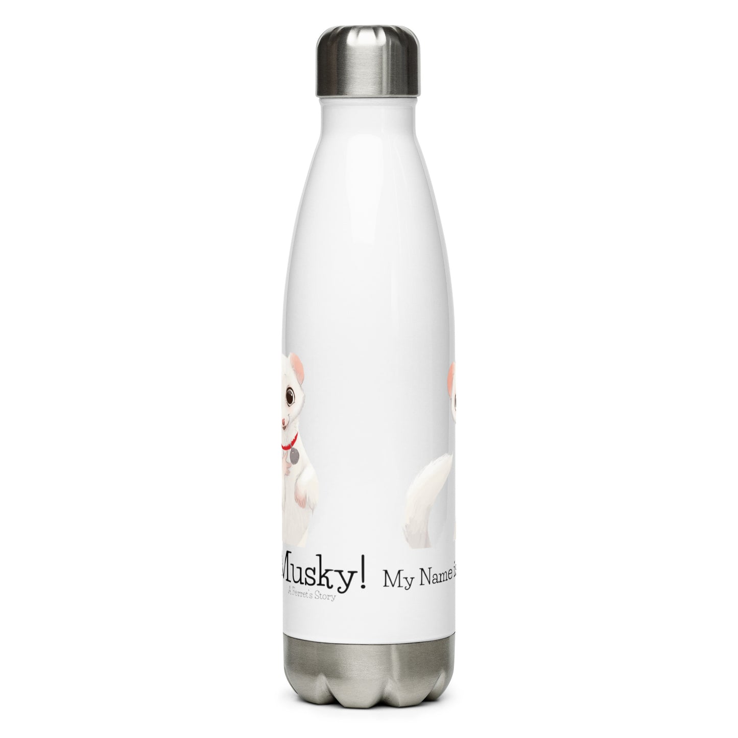 "My Name is Musky! A Ferret's Story" Stainless Steel Wawa Bottle!