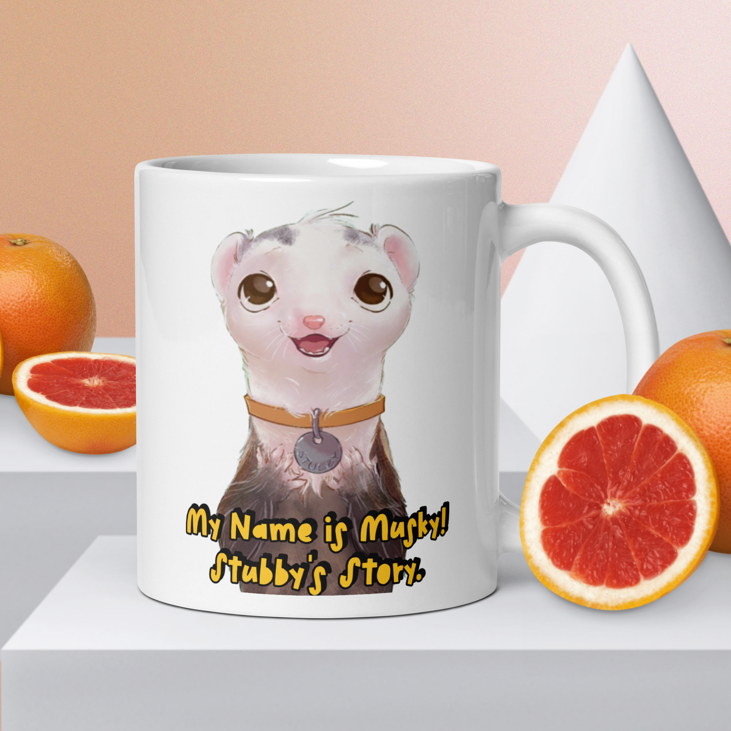 "My Name is Musky! Stubby's Story" Ceramic Mug!