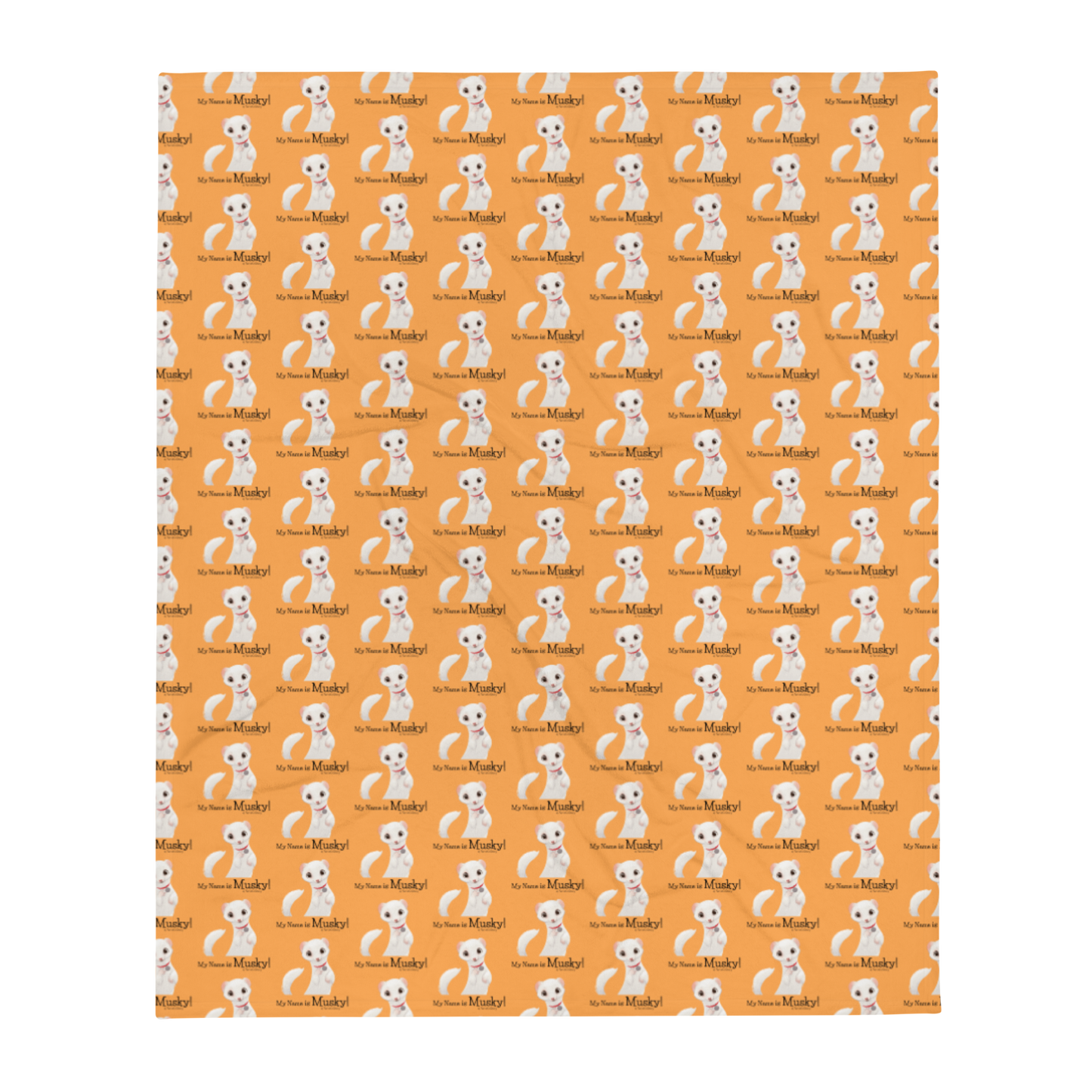 "My Name is Musky! A Ferret's Story Outrageous Orange Musky Everywhere Blankie!