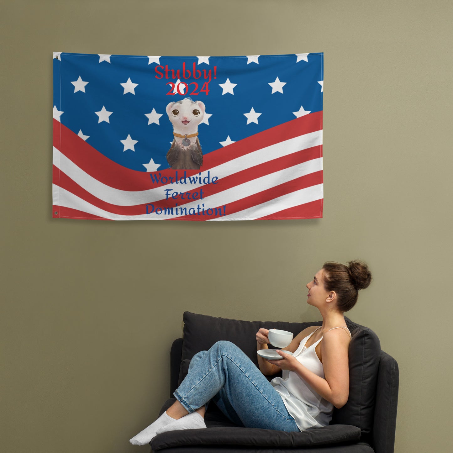 "My Name is Musky!' Stubby For President Flag!