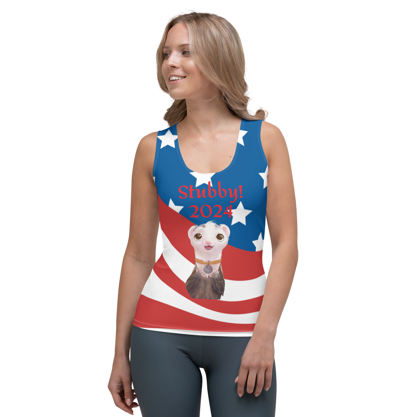 "My Name is Musky!' Stubby For President Ladies Tank Top!