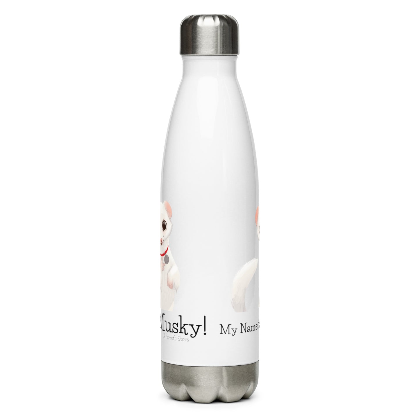 "My Name is Musky! A Ferret's Story" Stainless Steel Wawa Bottle!