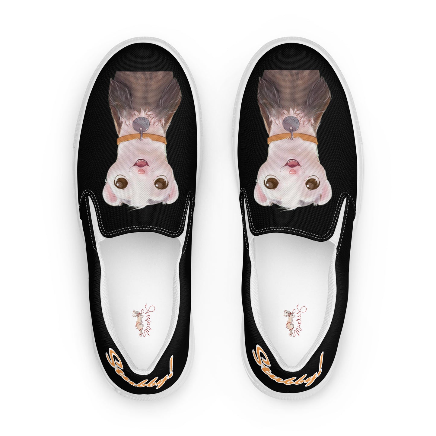 "My Name is Musky! Stubby's Story" Women's Slip On Canvas Shoes!